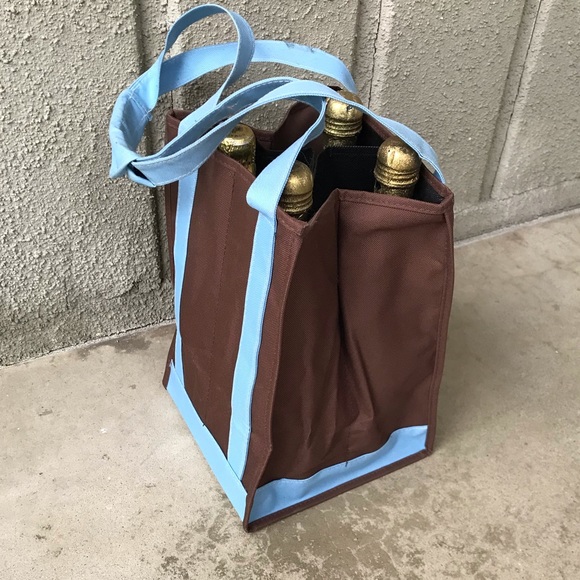 4 Bottle Canvas Wine Tote - Picture 3 of 9